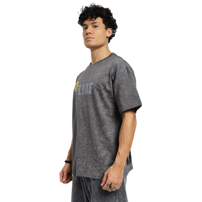 Soul Art Printed Grey T-Shirt FLYAF