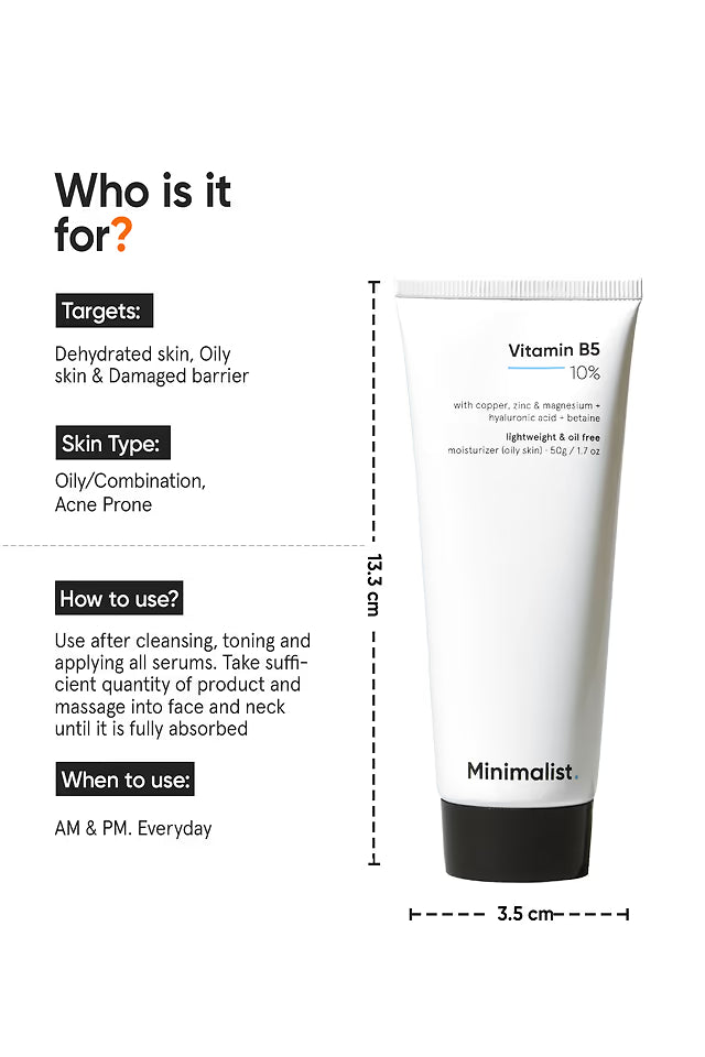 Minimalist 10% Vitamin B5 Oil Free Face Moisturizer 50 GRAM