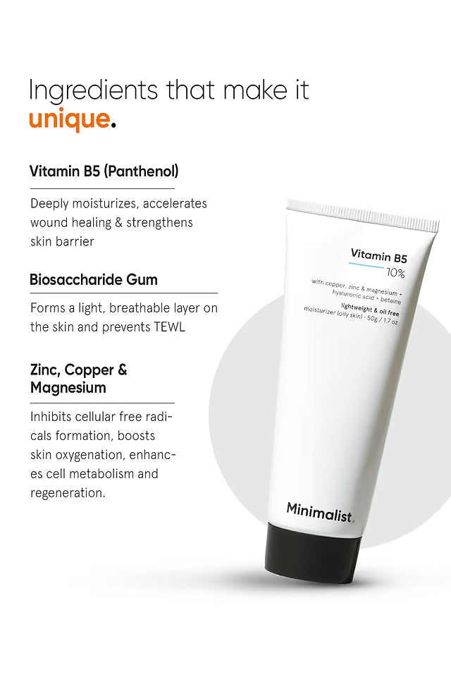 Minimalist 10% Vitamin B5 Oil Free Face Moisturizer 50 GRAM