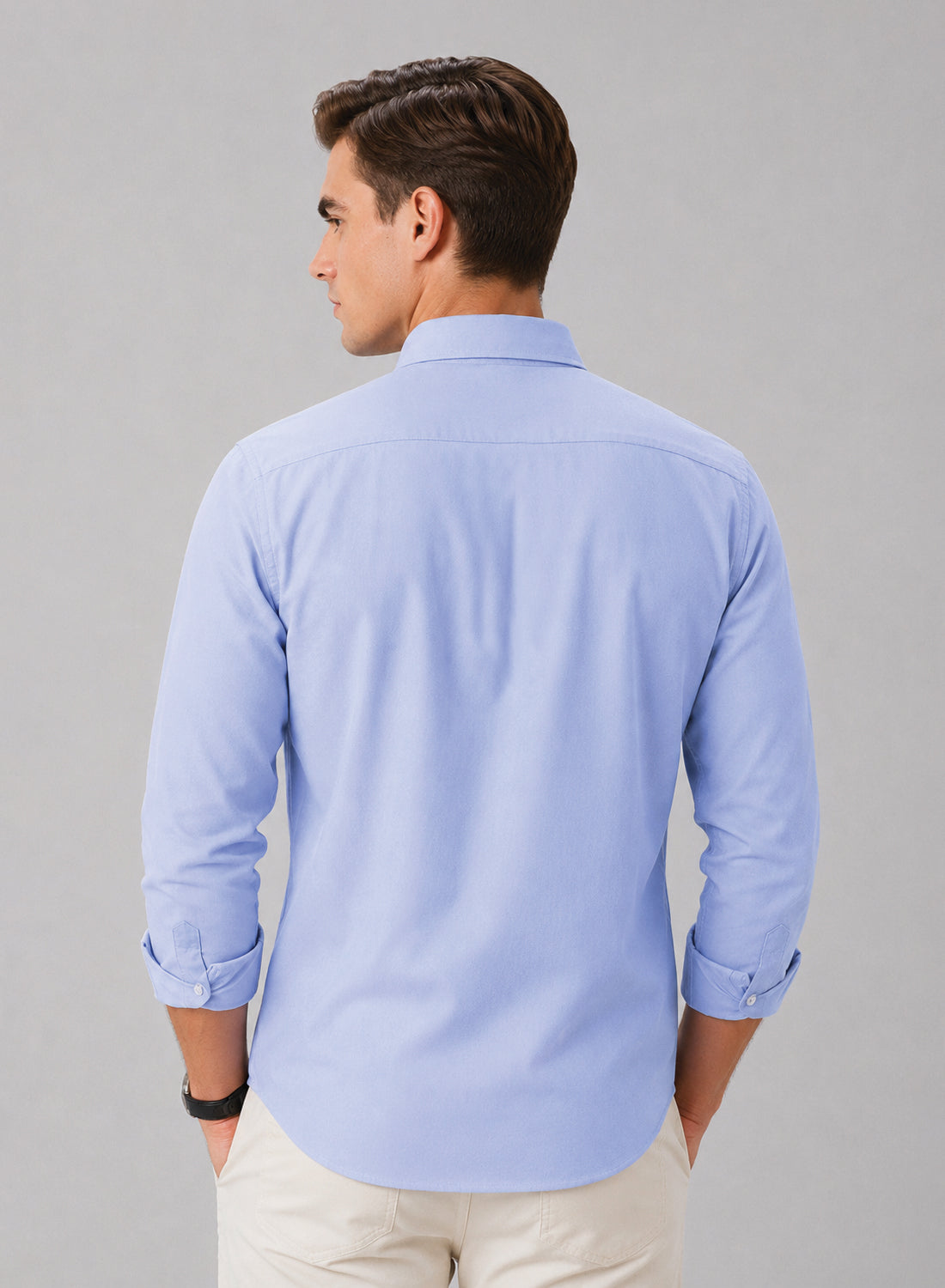 ADRO Premium Oxford Cotton Casual Shirt – Ice-Blue