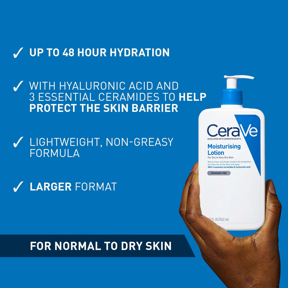 Cerave Fragrance Free Moisturising Lotion For Dry To Very Dry Skin 473 ml