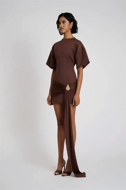 Luxe Draped Mini Dress