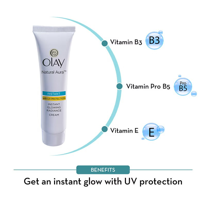 Olay Natural Aura UV Protection Instant Glowing Radiance Cream 20 GRAM