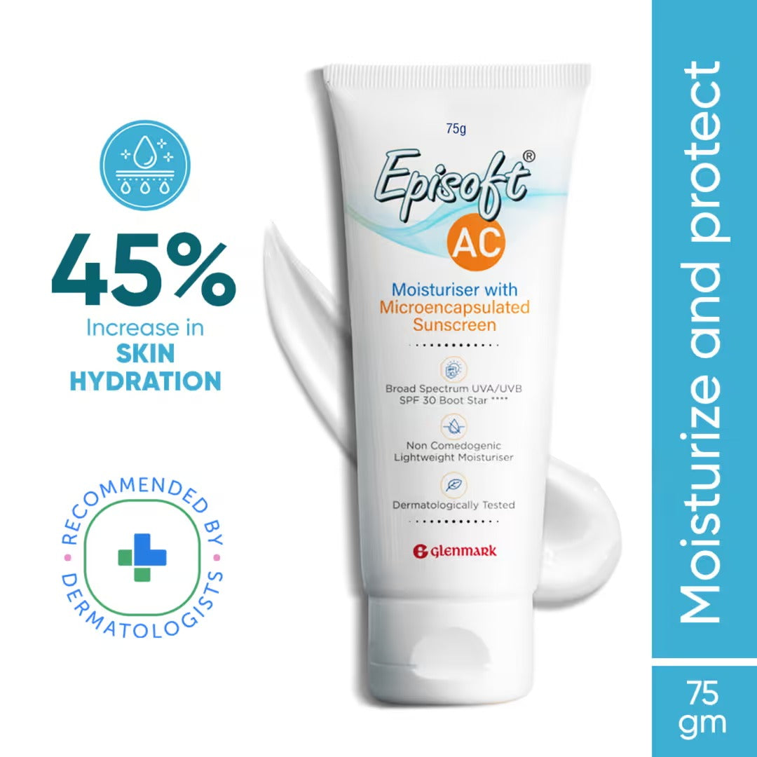 Episoft Ac Moisturiser With Microencapsulated Sunscreen 75 GRAM