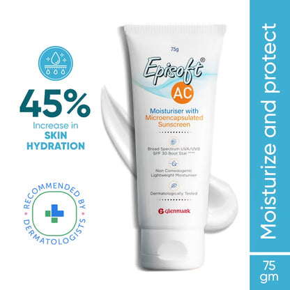 Episoft Ac Moisturiser With Microencapsulated Sunscreen 75 GRAM