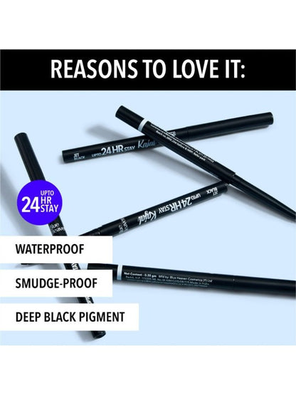 Blue Heaven Up To 24Hr Stay Kajal Pencil, Jet Black, Matte 0.3 GRAM