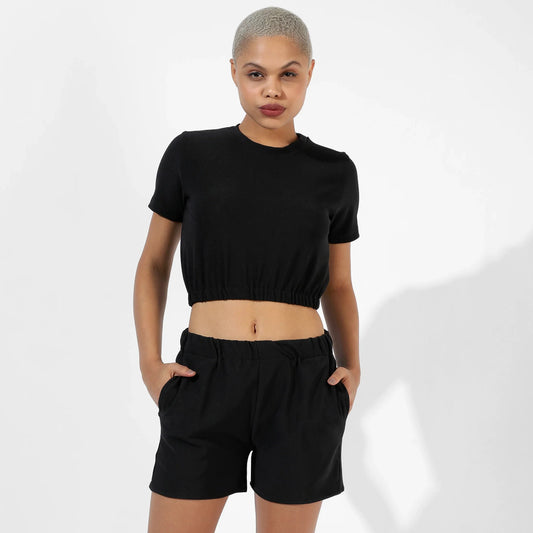 SOLID BLACK CO-ORDS SET