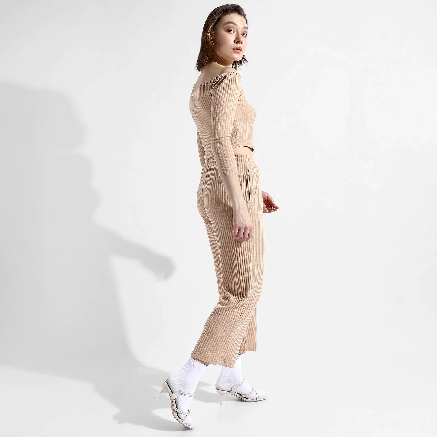 SOLID BEIGE CO-ORDS SET