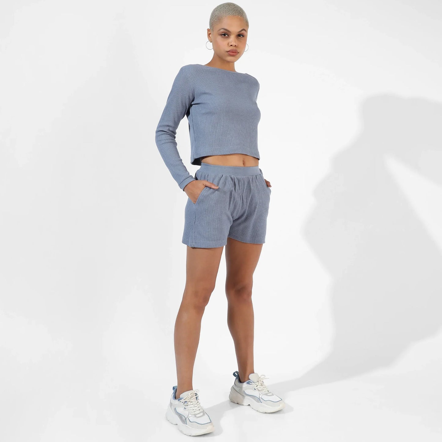 SOLID BLUE CO-ORDS SET