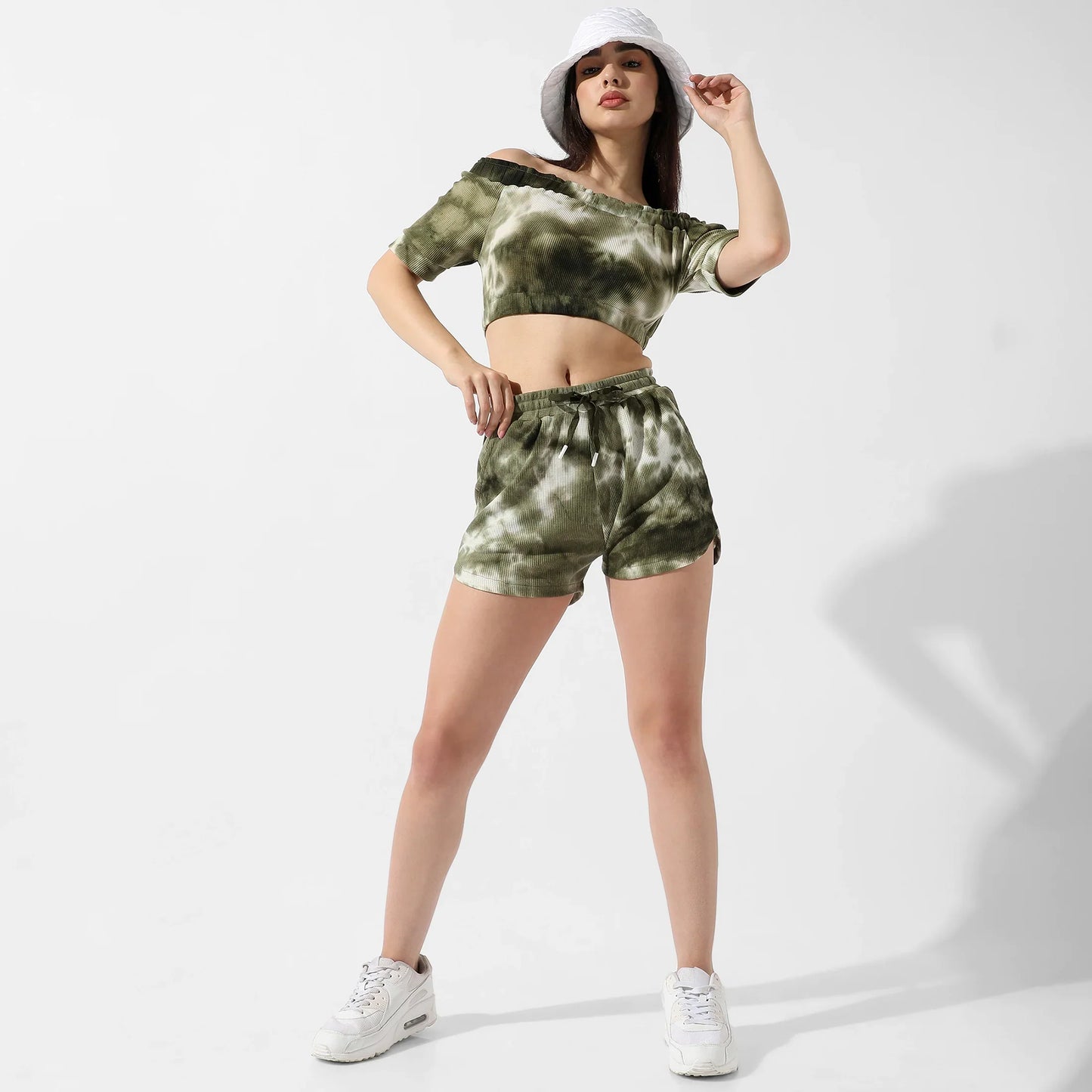 Olive Green Tie-Dye Co-Ord Set