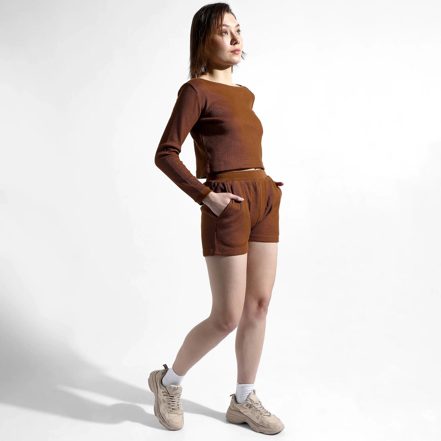 SOLID BROWN CO-ORDS SET