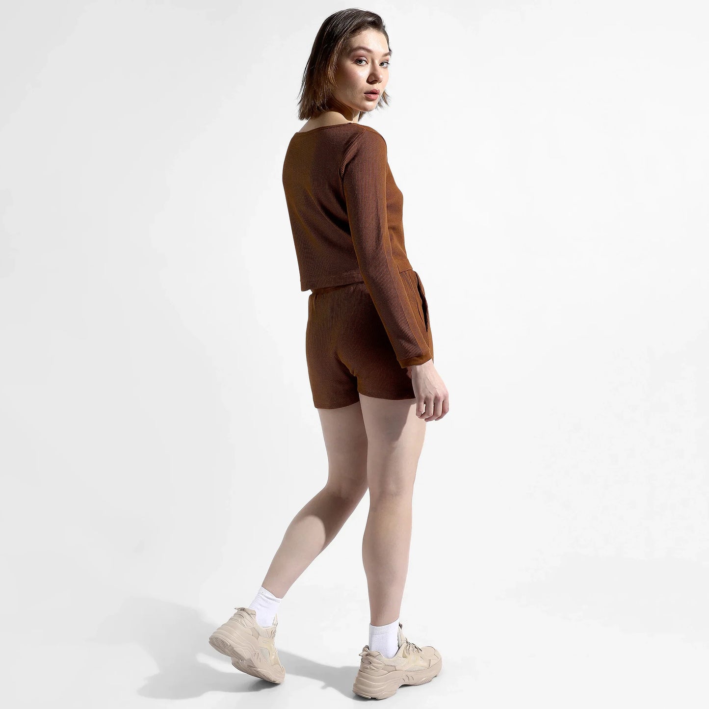 SOLID BROWN CO-ORDS SET