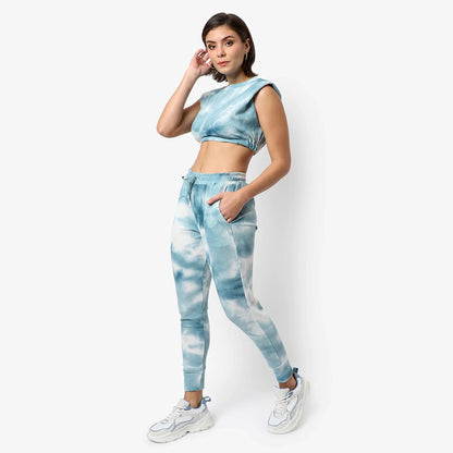 BLUE TIE-DYE CO-ORDS SET