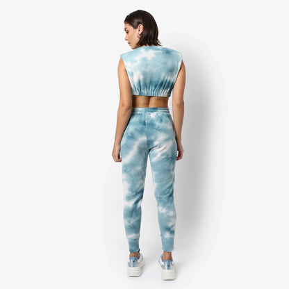 BLUE TIE-DYE CO-ORDS SET