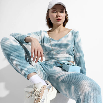 BLUE TIE-DYE CO-ORDS SET
