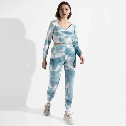 BLUE TIE-DYE CO-ORDS SET