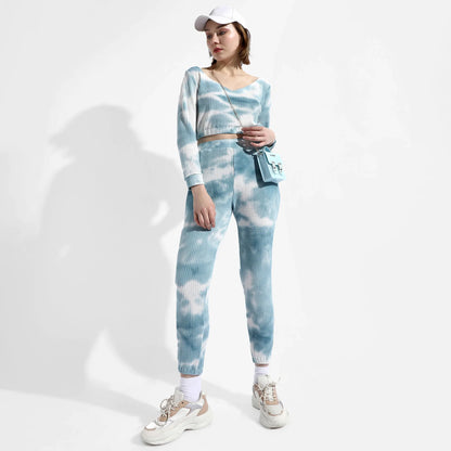 BLUE TIE-DYE CO-ORDS SET