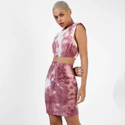 WINE TIE-DYE CO-ORDS SET