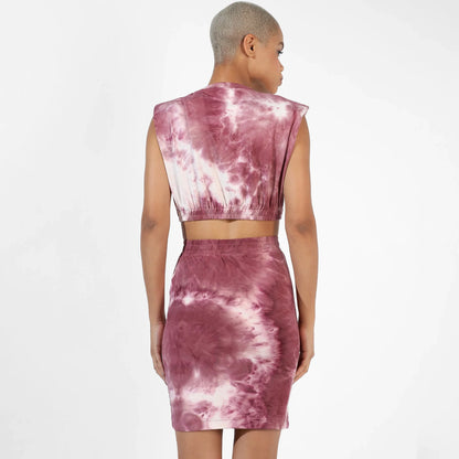 WINE TIE-DYE CO-ORDS SET