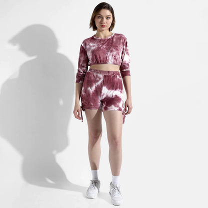 TYE-DYE MAROON CO-ORDS SET