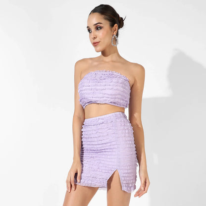 Lilac Ruffle Co-Ord Set