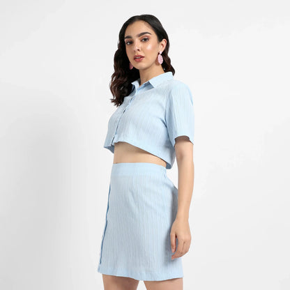 Solid Light Blue Co-Ord Set
