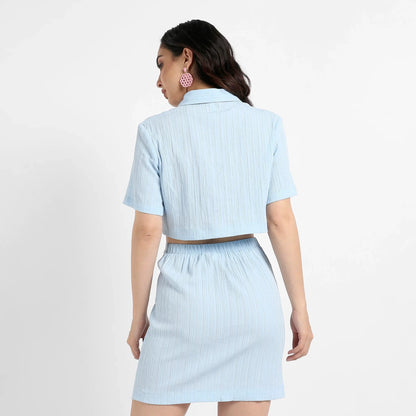 Solid Light Blue Co-Ord Set