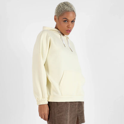 Off-White Oversized Basic Hoodie With Kangaroo Pocket