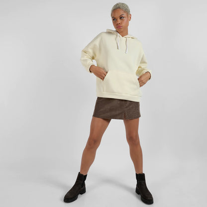 Off-White Oversized Basic Hoodie With Kangaroo Pocket