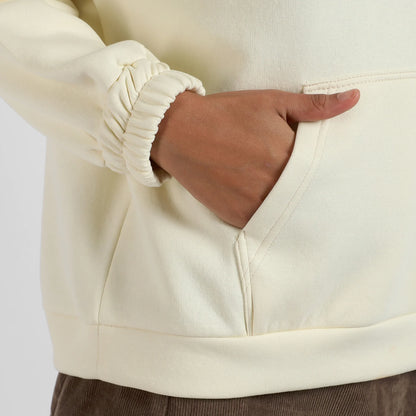Off-White Oversized Basic Hoodie With Kangaroo Pocket
