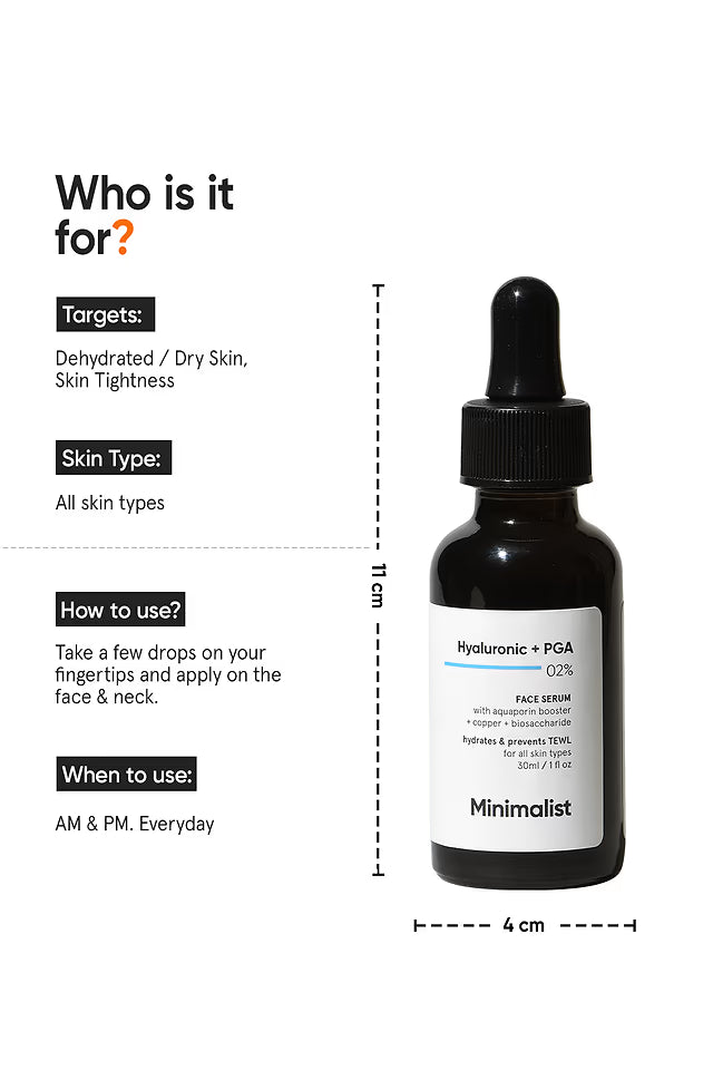 Minimalist Hyaluronic Acid+PGA 2% Face Serum 30 MILLI_LITRE