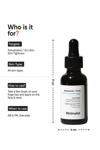 Minimalist Hyaluronic Acid+PGA 2% Face Serum 30 MILLI_LITRE