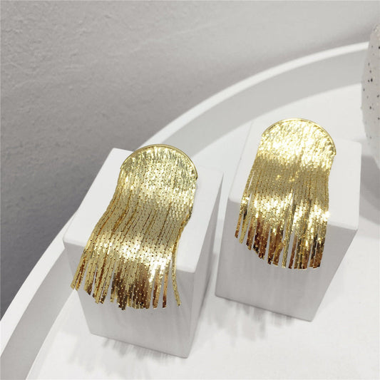 Gleaming Gold Pin Earrings JLT11332 Just Lil Things