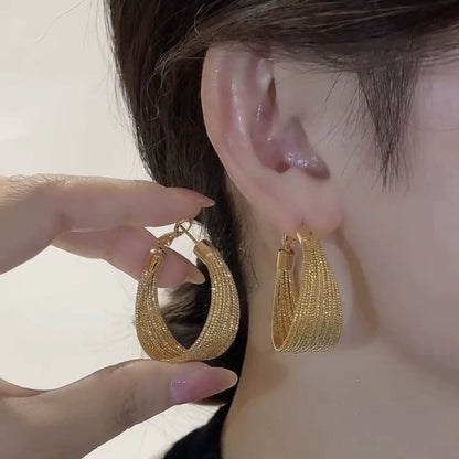 Prismatic Shimmer Hoop Earrings JLT12134 Just Lil Things