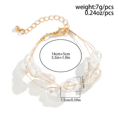 Just lil things Baroque Pearl Wire Wrap Bracelets – Elegant Minimalist Jewelry JLTB0435 Just Lil Things