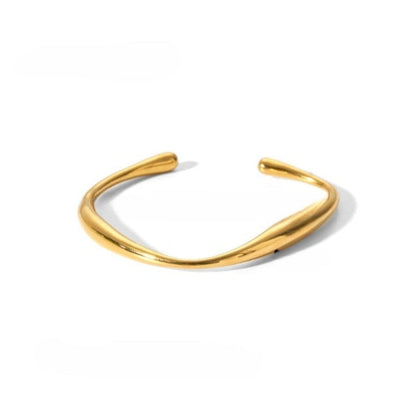Fluid Form Open Cuff Gold-Tone Bracelet JLTB0634 Just Lil Things
