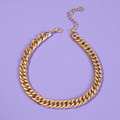 Exaggerated-style-metal-twist-buckle-thick-collarbone-chain-jltn0449 Just Lil Things