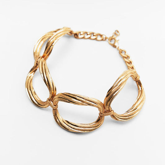 Chunky Stylish Open Link Collar Necklace Bold Statement for Modern Elegance jltn0575