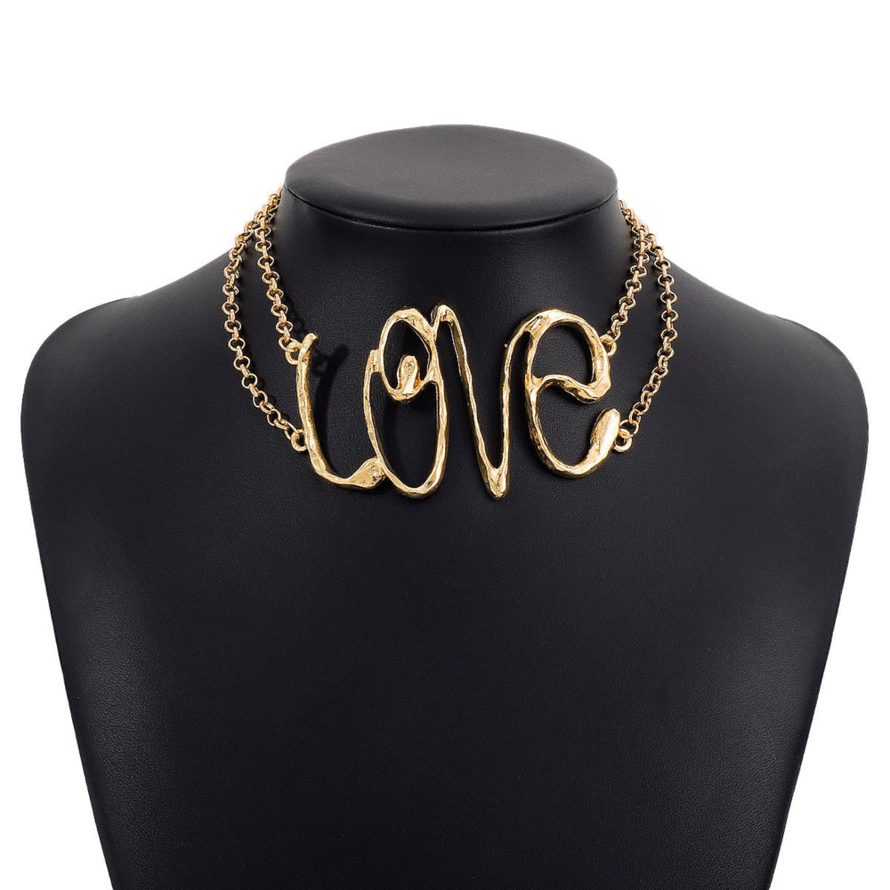 LOVE Statement Necklace JLTN0697 Just Lil Things