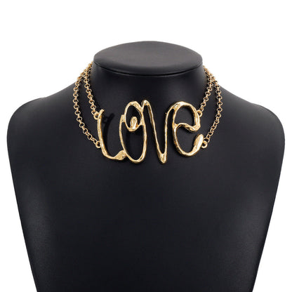 LOVE Statement Necklace JLTN0697 Just Lil Things