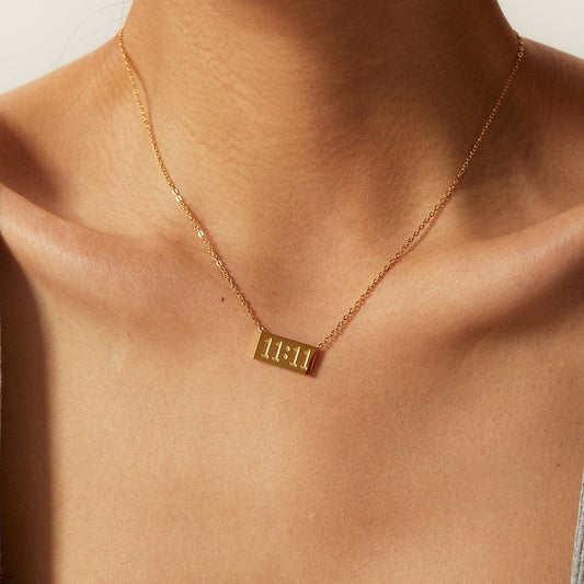 Just Lil Things Artificial Manifesting Timing Chain Necklace jltn1065 Just Lil Things