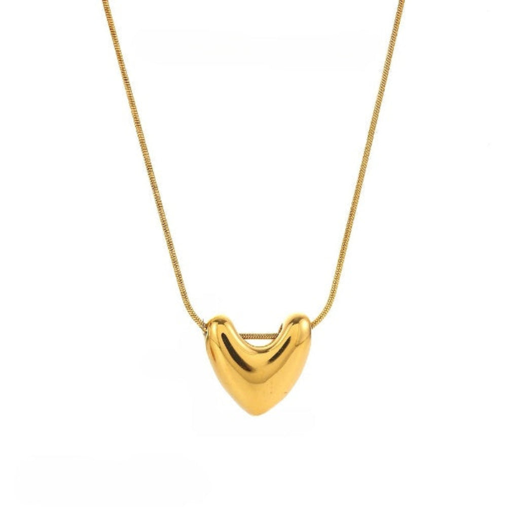 Heart Pendant Sleek Chain Necklace JLTN1186 Just Lil Things