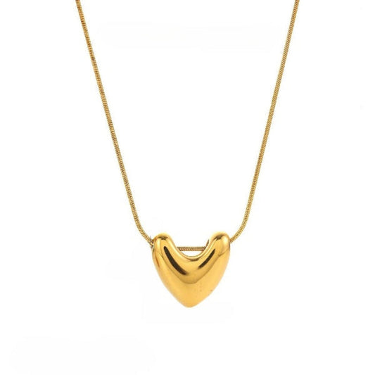 Heart Pendant Sleek Chain Necklace JLTN1186 Just Lil Things