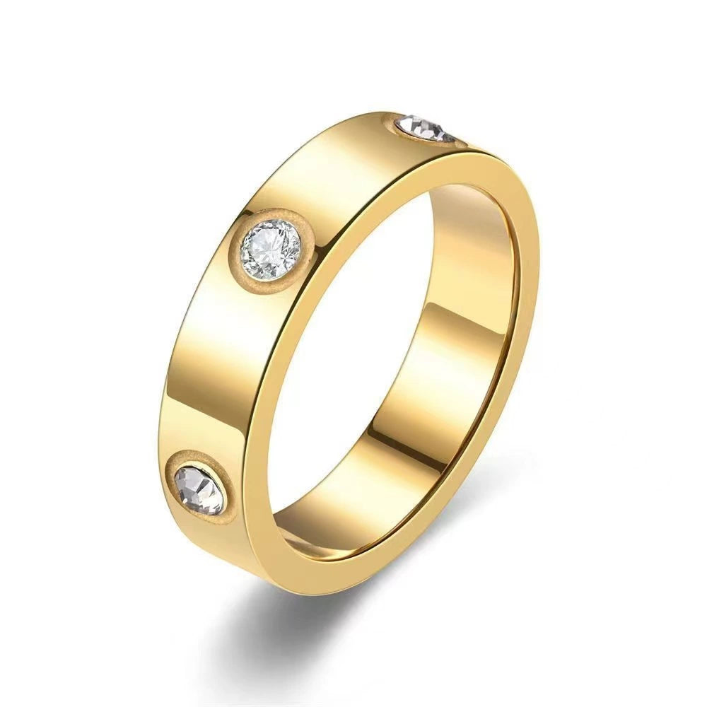 Artificial Crystal Studded Band Ring jltr0222 Just Lil Things