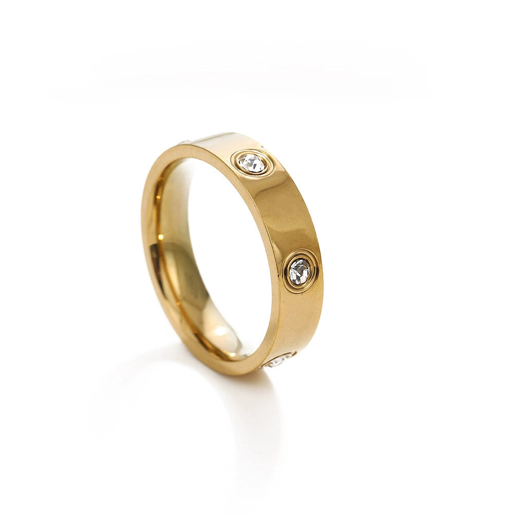 Artificial Crystal Studded Band Ring jltr0222 Just Lil Things