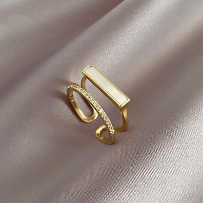 Artificial Dual Bar Adjustable Rings jltr0245 Just Lil Things