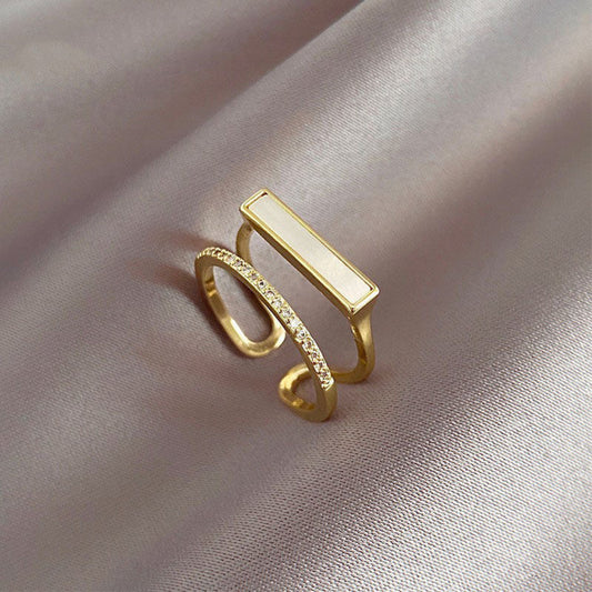 Artificial Dual Bar Adjustable Rings jltr0245 Just Lil Things