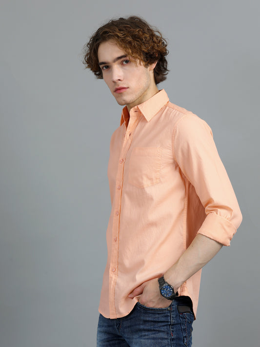 Men's Rose Solid Regular Fit Shirt