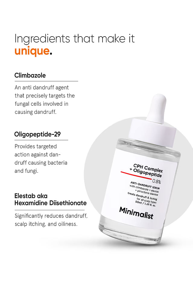 Minimalist Anti-Dandruff Hair Serum For Flaky & Itchy Scalp,Pre Shampoo Dandruff Treatment 50 MILLI_LITRE