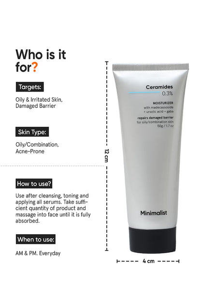 Minimalist 0.3% Ceramide Barrier Repair Moisturizing Cream 50 GRAM